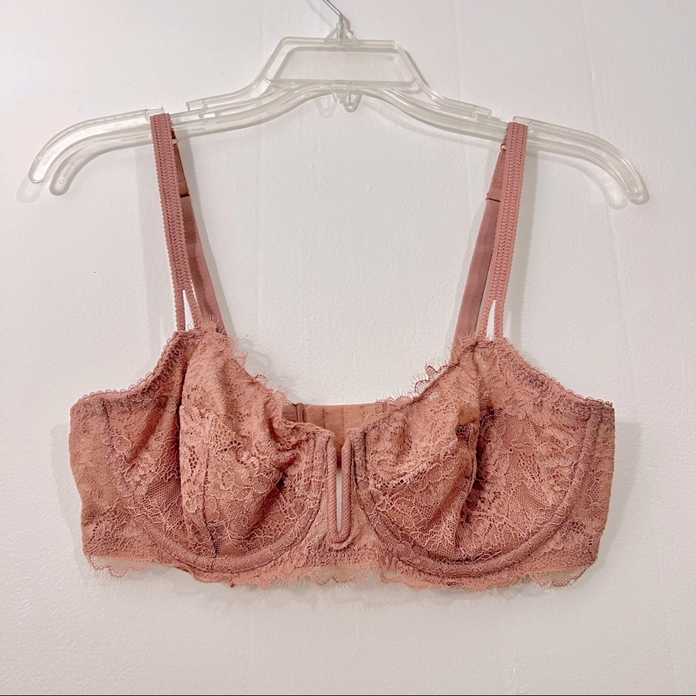 Auden balconette bra Rubine mauve- 36C - underwire bralette